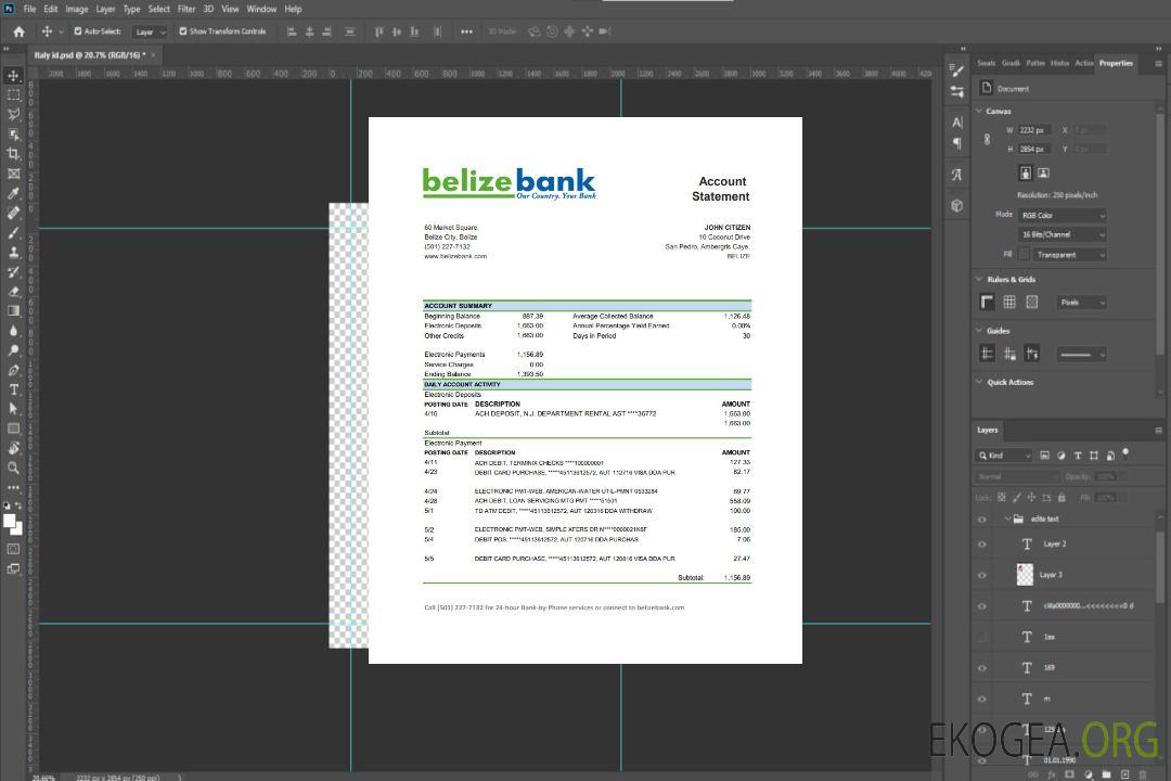 Relevé bancaire Belize Belizebank, modèle facile à remplir au format de fichier .xls et .pdf template Relevé bancaire Belize Belizebank, modèle facile à remplir au format de fichier .xls et .pdf template